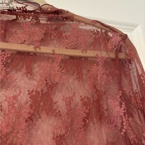 Free people mesh long sleeve in pink